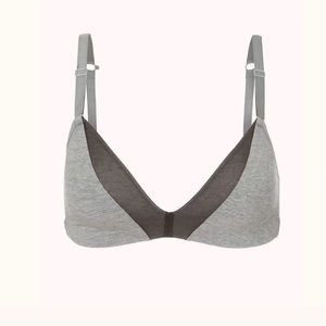 Grey All-Day Deep V No-Wire Bra
